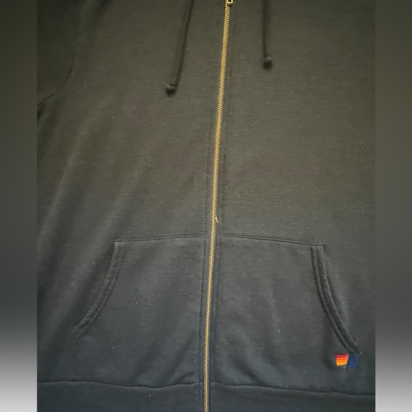 AVIATOR NATION Unisex Navy Blue with White Bolt Zip up Hoodie - Size XXL - Picture 6 of 9